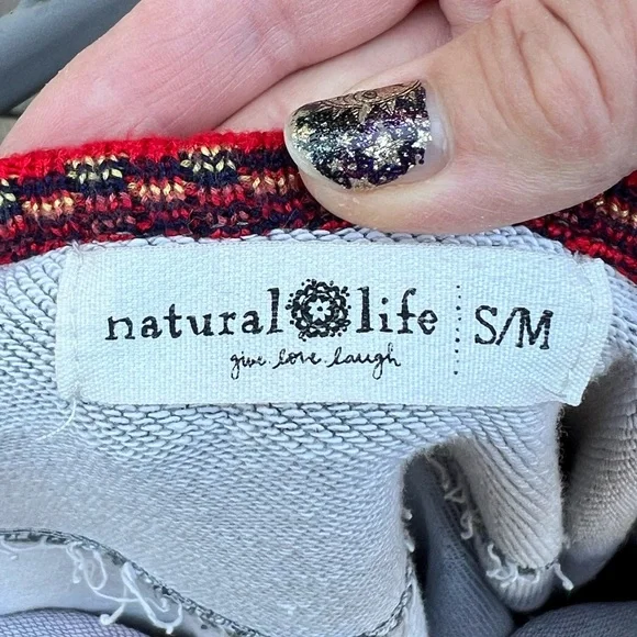NATURAL LIFE Charcoal Red Knit Top - Picture 6 of 7